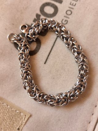 Bracciale Acciaio Inox Nero e Argento