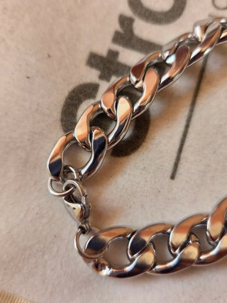 Bracciale Acciaio Inox Nero e Argento