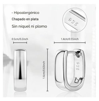 Pendientes plateados