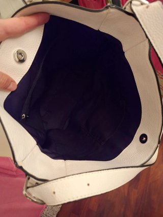 Borsa in pelle Esprit bianca
