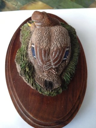 Figura bronce mamá pato y cría