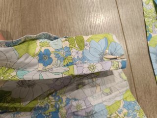 Conjunto Mango floral azul y verde
