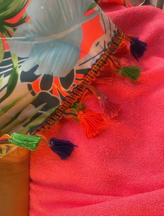 Pareo Toalla Verano Diseño Búho Azul