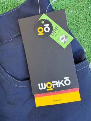 Pantalones de trabajo WORKO azul y amarillo 4Unida