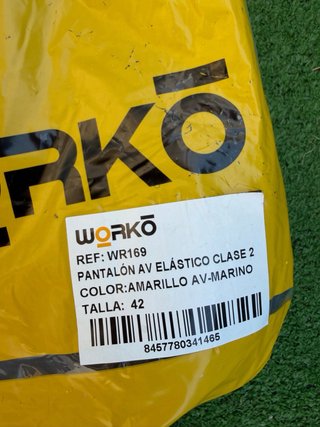 Pantalones de trabajo WORKO azul y amarillo 4Unida