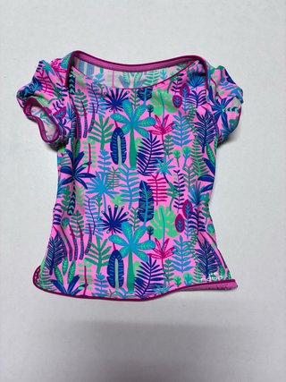 Camiseta piscina 9-12 meses estampado tropical