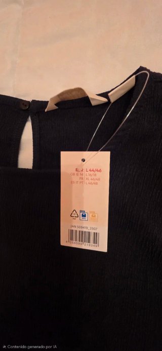 Camiseta Esmara Negra Mujer Talla M
