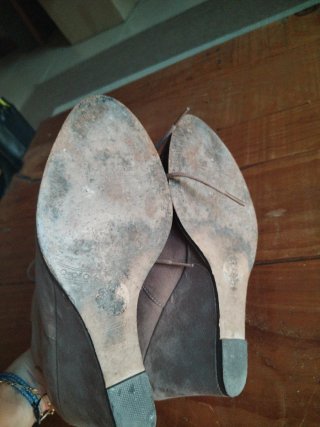 Botines cuña cordones T.37