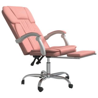 Silla de oficina reclinable rosa