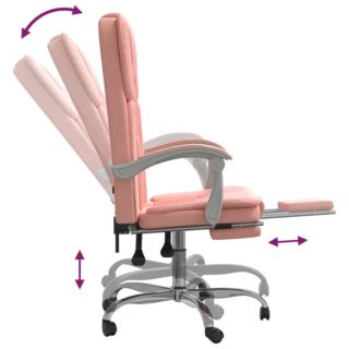 Silla de oficina reclinable rosa