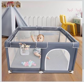 Parque infantil para bebés con malla transpirable