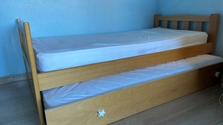 Cama nido madera 90cm + cama supletoria