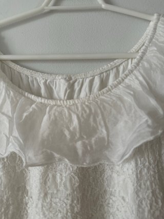 Vestido blanco ibicenco con encaje
