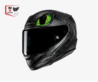 Casco Integral Diseño Dragón Ojo Verde