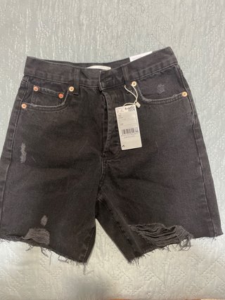 Shorts vaqueros negros mujer Mango con etiqueta