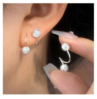 Pendientes de bola con diamantes de imitación