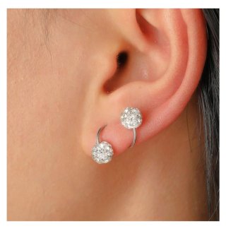 Pendientes de bola con diamantes de imitación