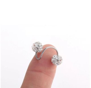 Pendientes de bola con diamantes de imitación