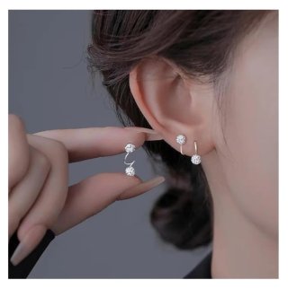 Pendientes de bola con diamantes de imitación