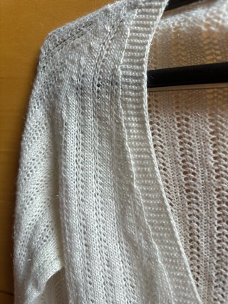 Jersey mujer escote pico blanco