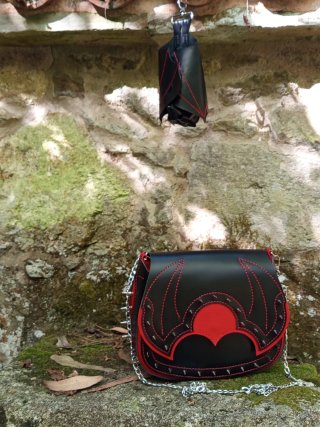 Bolso Gótico Punk + Monedero Murciélago