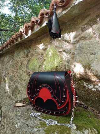 Bolso Gótico Punk + Monedero Murciélago