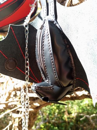 Bolso Gótico Punk + Monedero Murciélago
