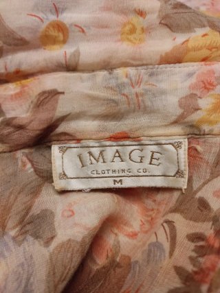 Camisa vintage IMAGE floral manga corta mujer