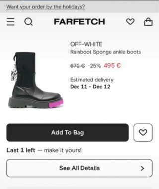 ​Botas de agua Off-White Sponge Ankle Boots. N°36