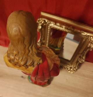 Antiguo Sagrado Corazón de Jesús 41cm Vintage