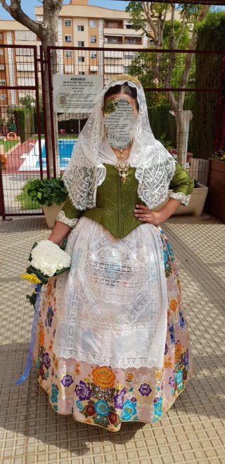 Vestido Alicantina Talla Única Verde