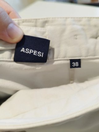 Pantaloni Aspesi cotone panna