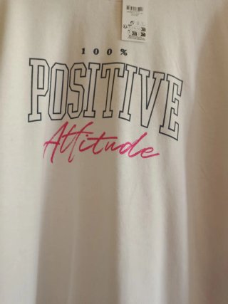 Sudadera TEX Blanca XXL 100% Positive Attitude