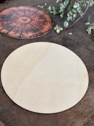 Set 4 posavasos madera tronco rústico