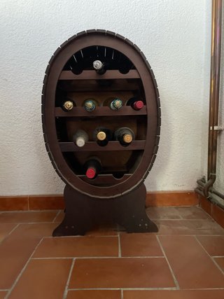 Botellero barril madera