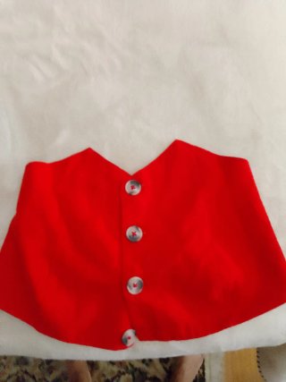Top rojo botones talla S