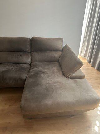 Sofá modular de diseño en piel de antes .
