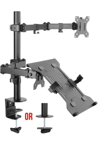 Soporte de 2 monitores o portátil ajustable