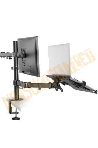 Soporte de 2 monitores o portátil ajustable