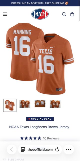 Camiseta Texas Manning Talla M
