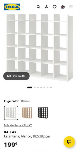 KALLAX estantería 5x5 blanca