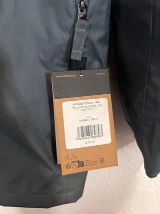 Chaqueta impermeable The North Face gris azulada