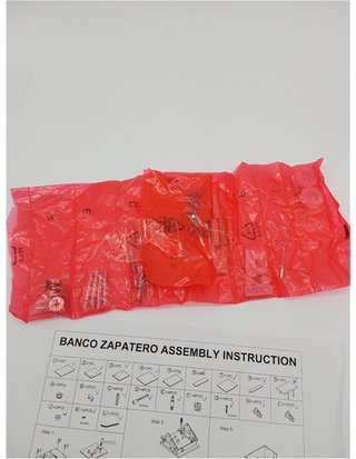 Kit Closet 4010041000 - banco zapatero - blanco con cojín blanco - 50 x 46 x 29.5