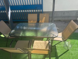 MESA TERRAZA CON 6  SILLAS