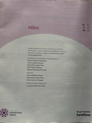 Atles 1 ESO GRUP PROMOTOR SANTILLANA
