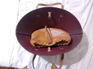 Bolso marrón imitación piel
