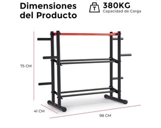 Banco de pesas con barra y discos