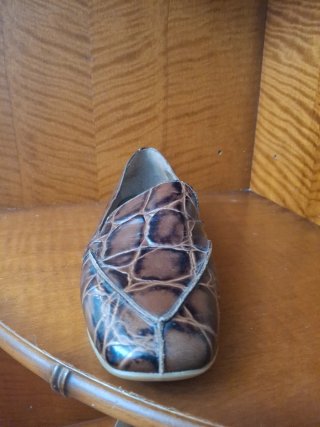 Zapatos de piel efecto cocodrilo