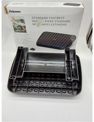 Reposapiés Ergonómico Fellowes para Oficina - Ajustable en Altura - con Superficie de Masaje Antideslizante - Alivia Tensión y Mejo