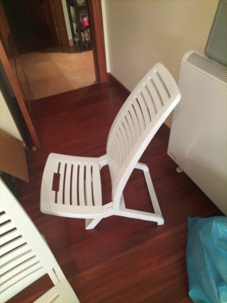 2 Sillas de Playa Plegables Blancas